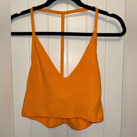 Rag & Bone Ribbed Orange Cotton Tank Top Seen on TV Size Large NWT - Picture 3 of 9